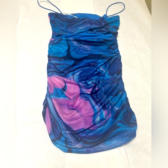 PRINCESS POLLY HOLLOWAY WISHES MINI DRESS BLUE MULTI🩵 - Picture 3 of 7